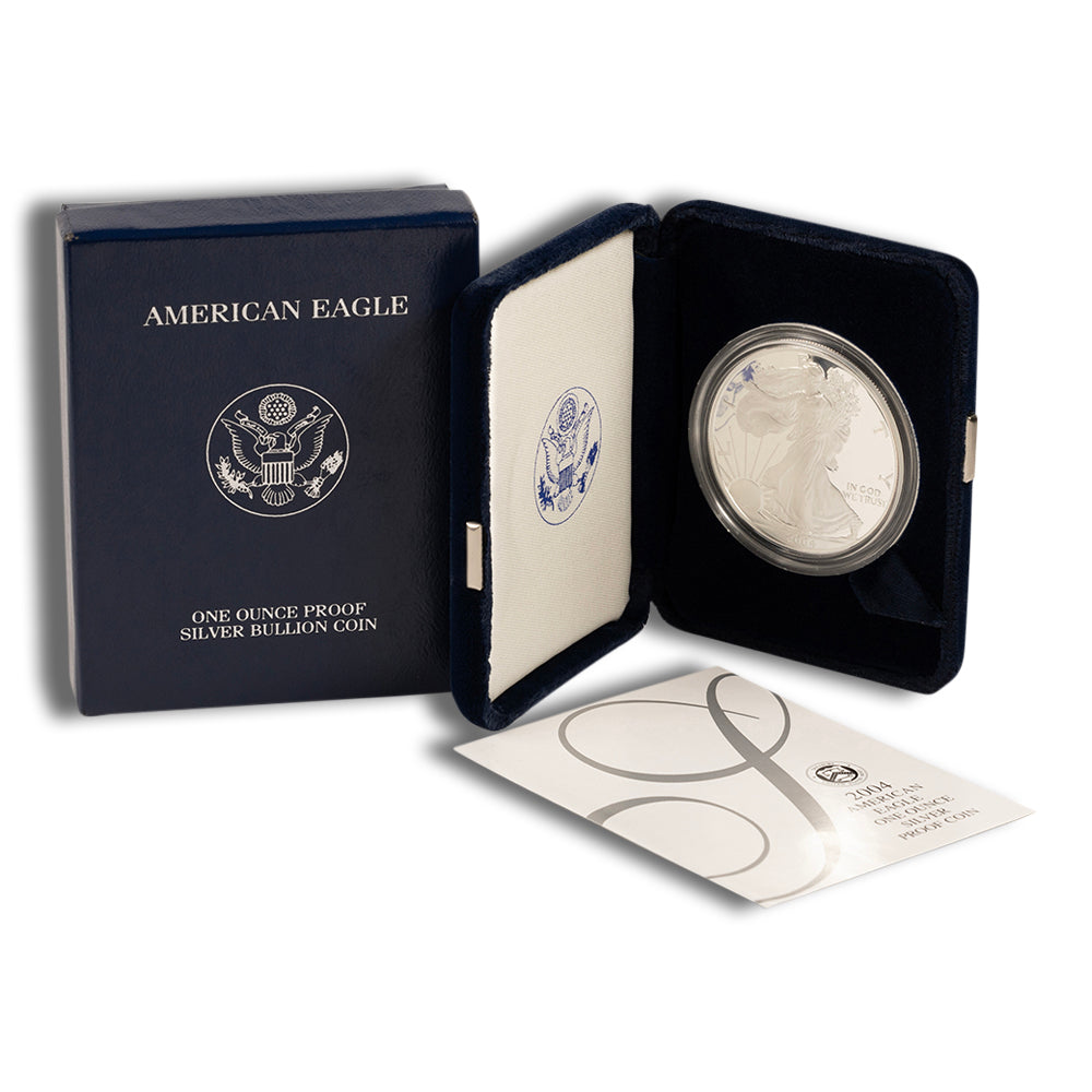 2004-W Proof Silver Eagle with Box & COA
