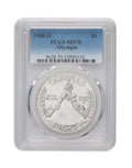 1988-D $1 Olympic Silver Commem - PCGS MS70