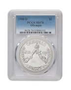 1988-D $1 Olympic Silver Commem - PCGS MS70