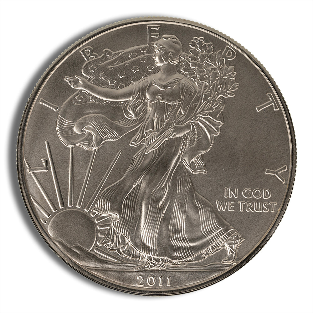 2011-W Burnished Silver Eagle with Box & COA