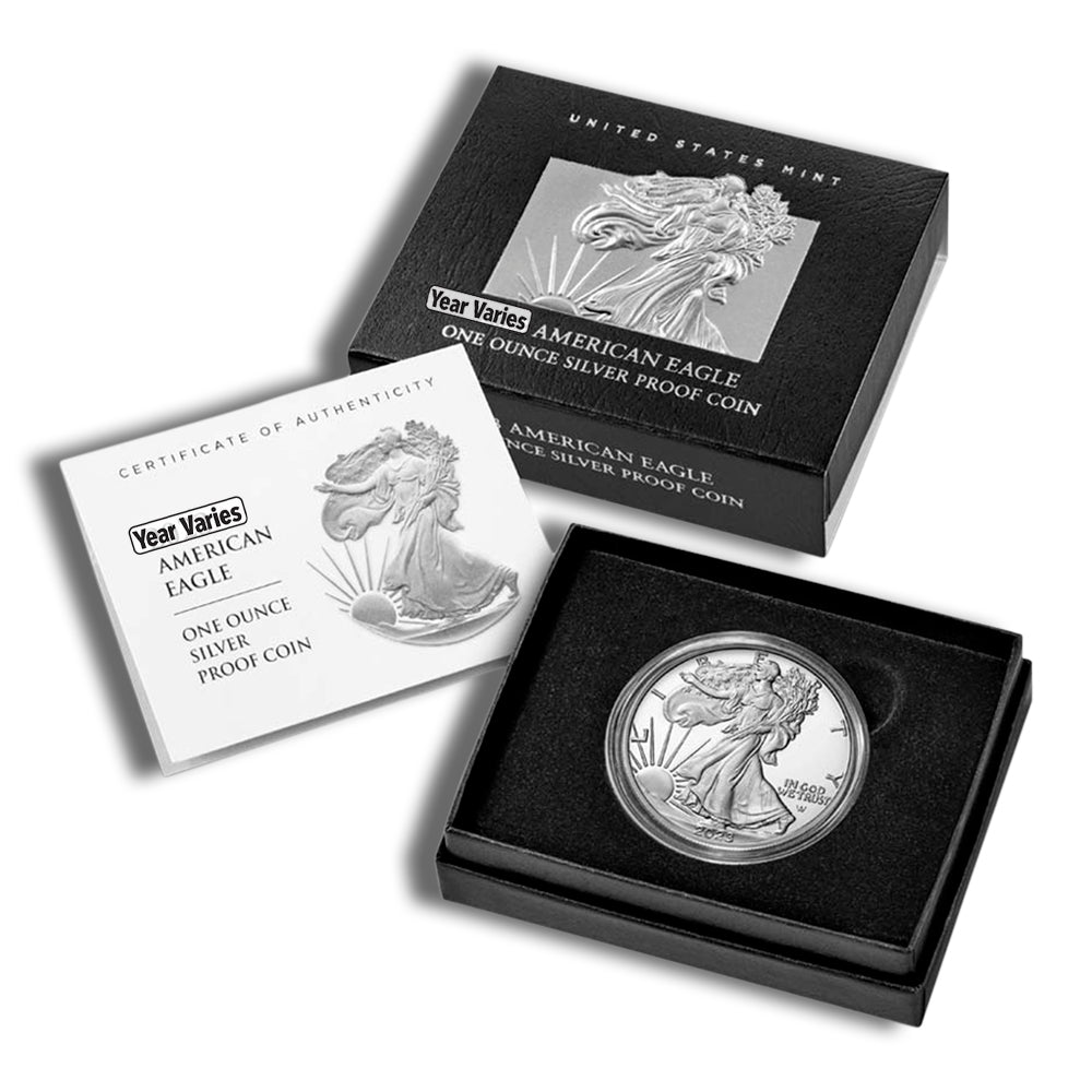 Proof Silver Eagle - Box & COA (Year Varies)