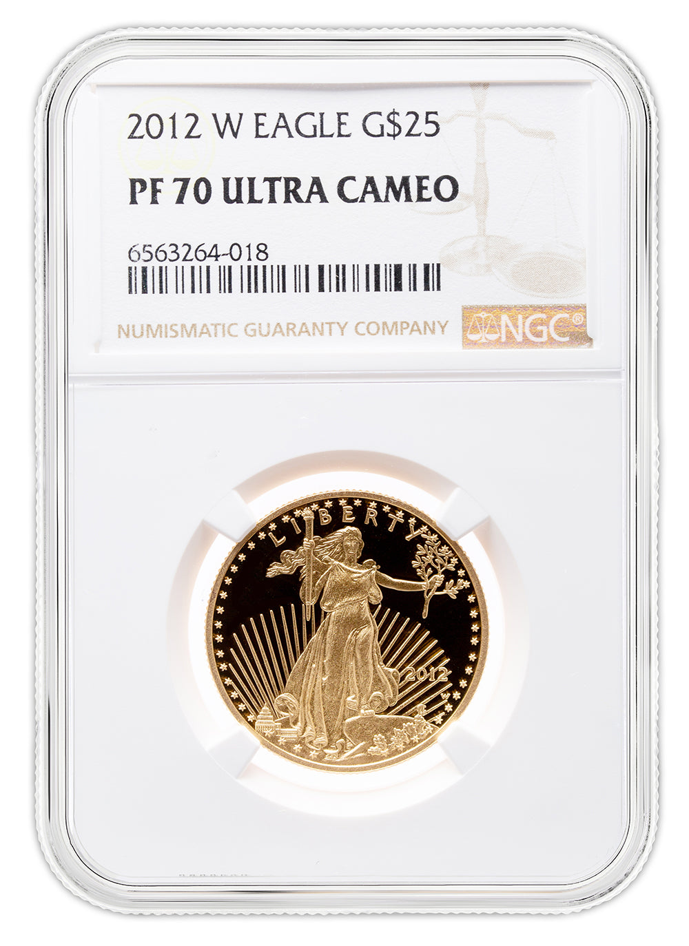 2012-W 1/2 oz Proof Gold Eagle $25 NGC PF70