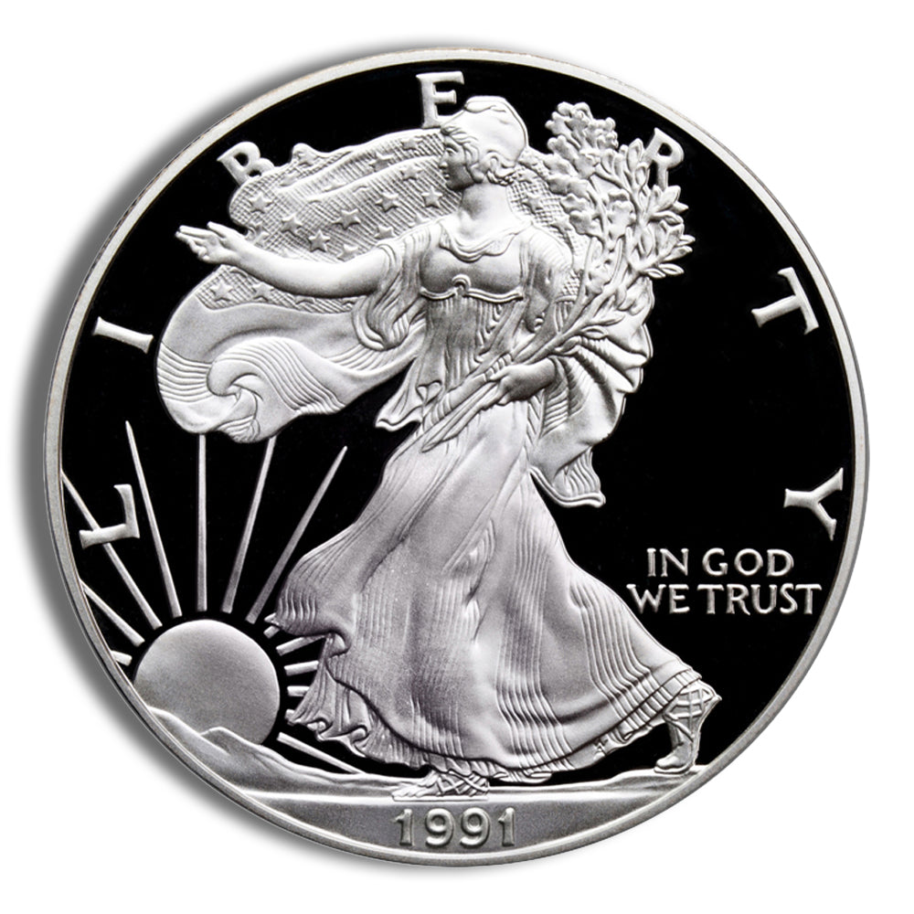 1991-S Proof Silver Eagle with Box & COA