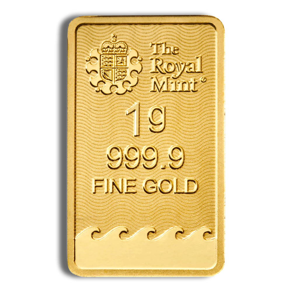 1 gram Gold Bar - Britannia (Carded)