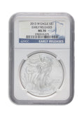 2013-W Burnished Silver Eagle NGC MS70 ER