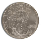 2006-W Burnished Silver Eagle with Box & COA