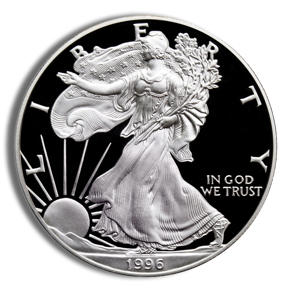 1996-P Proof Silver Eagle with Box & COA