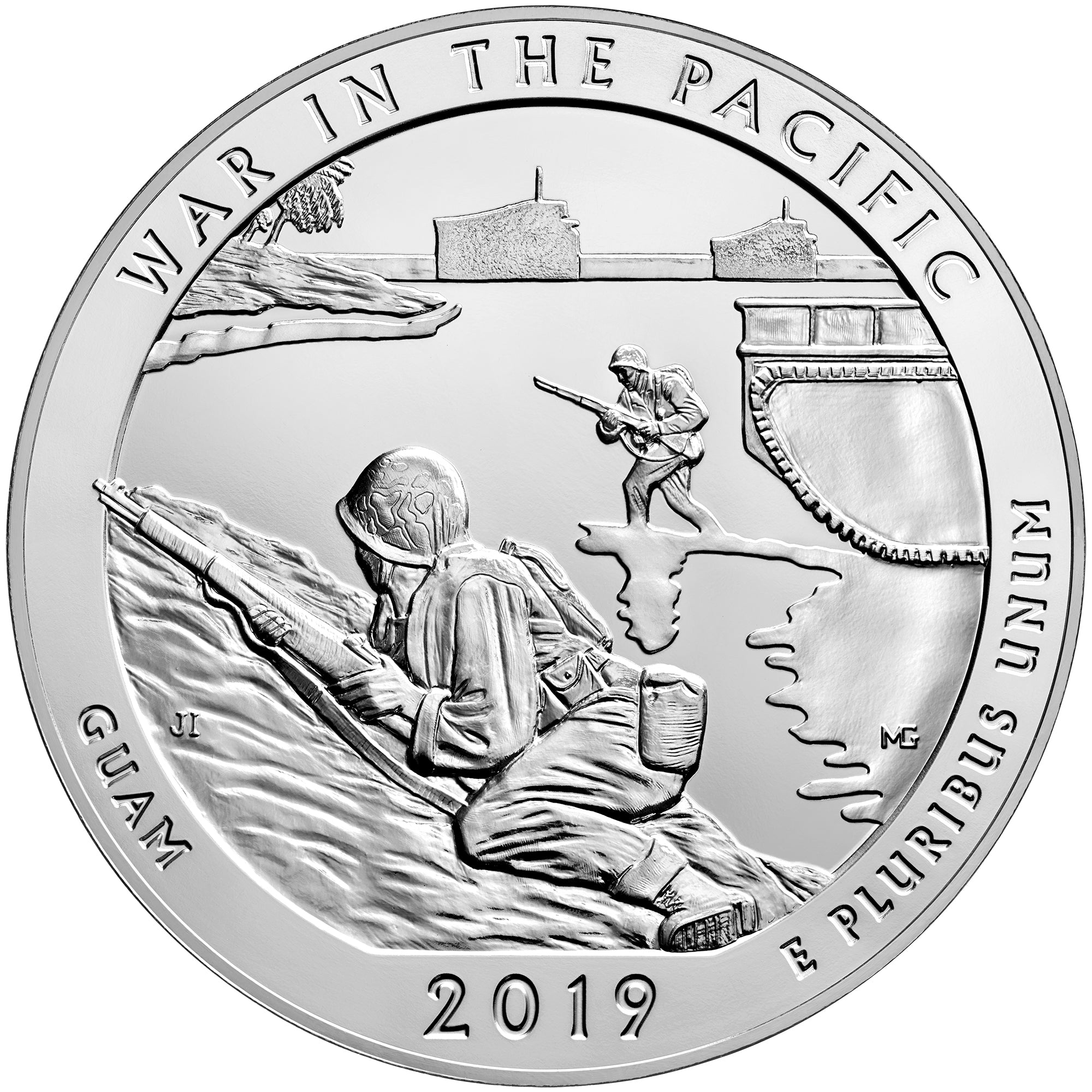 2019 5 oz ATB War in the Pacific Silver Coin - BU
