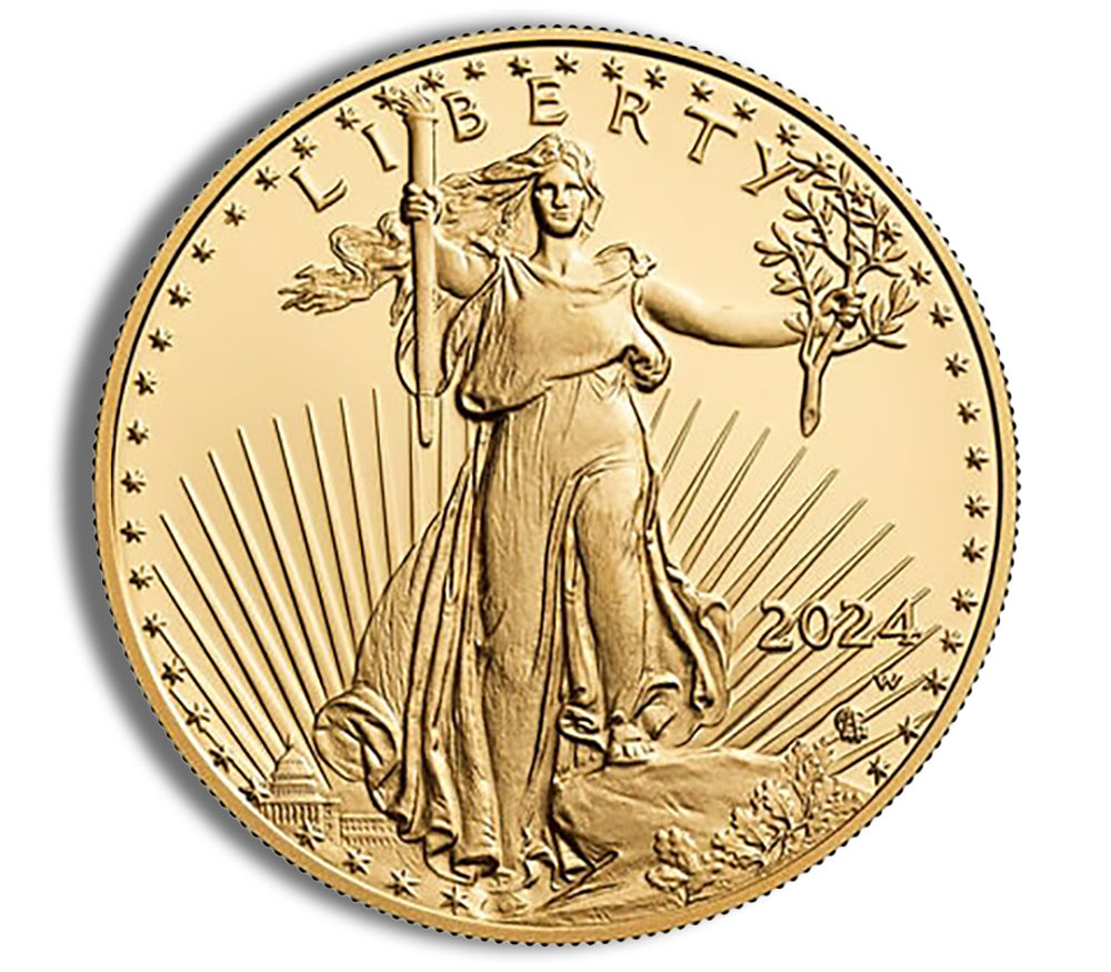 2024-W 1/10 oz Proof Gold Eagle $5 - Box & COA
