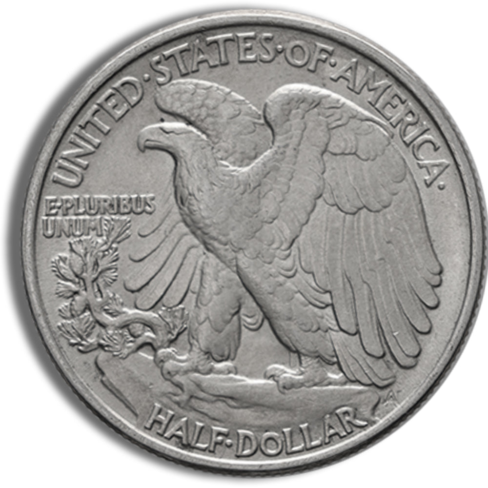 $1 FV 90% Silver Walking Liberty Half Dollars - AU