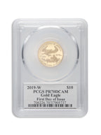 2019-W 1/4 oz Proof Gold Eagle $10 PCGS PR70 FS