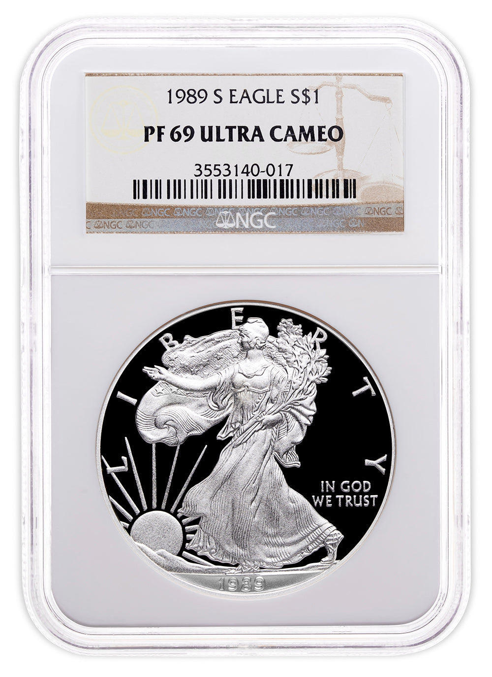 1989-S Proof Silver Eagle NGC PF69