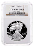 1989-S Proof Silver Eagle NGC PF69
