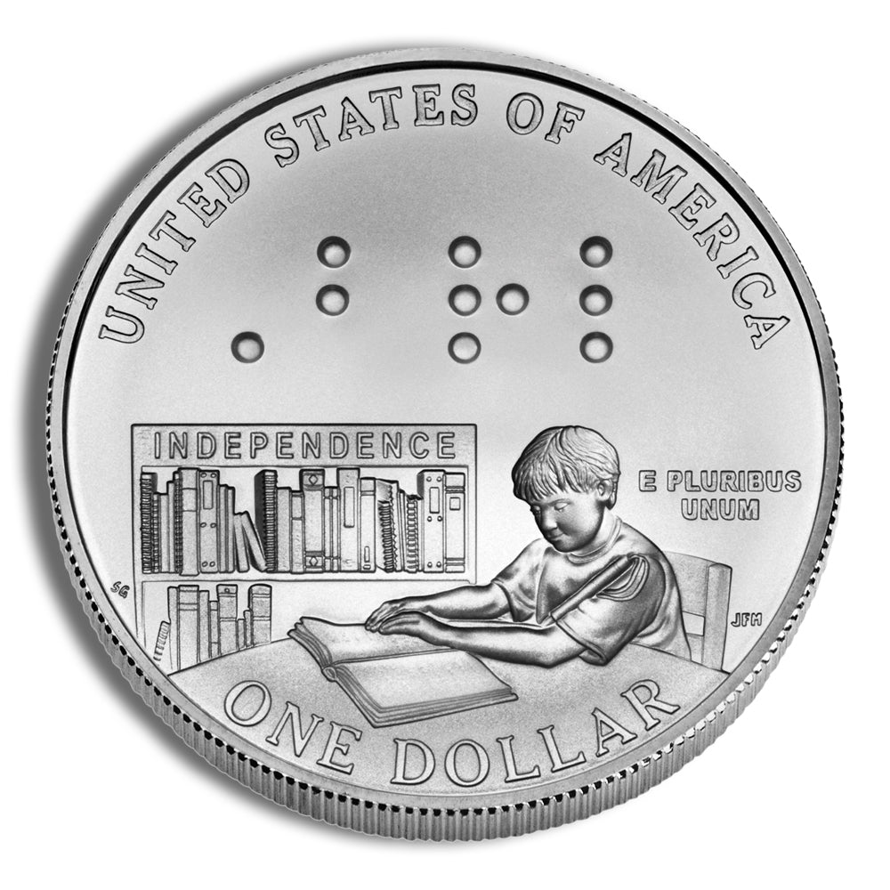 2009-P $1 Louis Braille Silver Commem - BU
