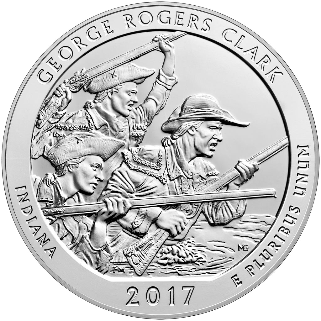 2017 5 oz ATB George Rogers Clark Silver Coin - BU