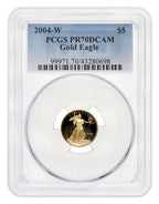 2004-W 1/10 oz Proof Gold Eagle $5 PCGS PR70