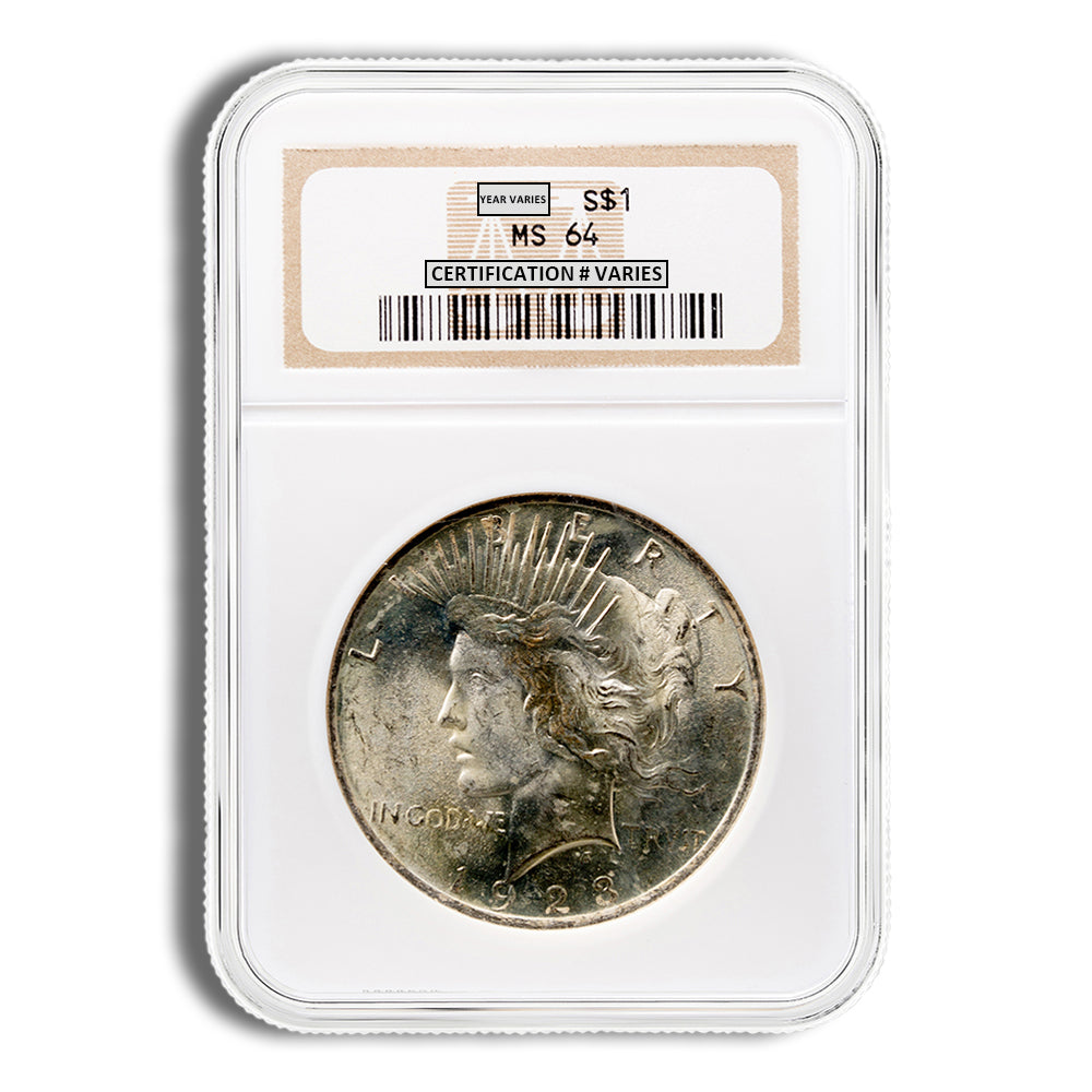 Peace Dollar - NGC MS64 (Toned)