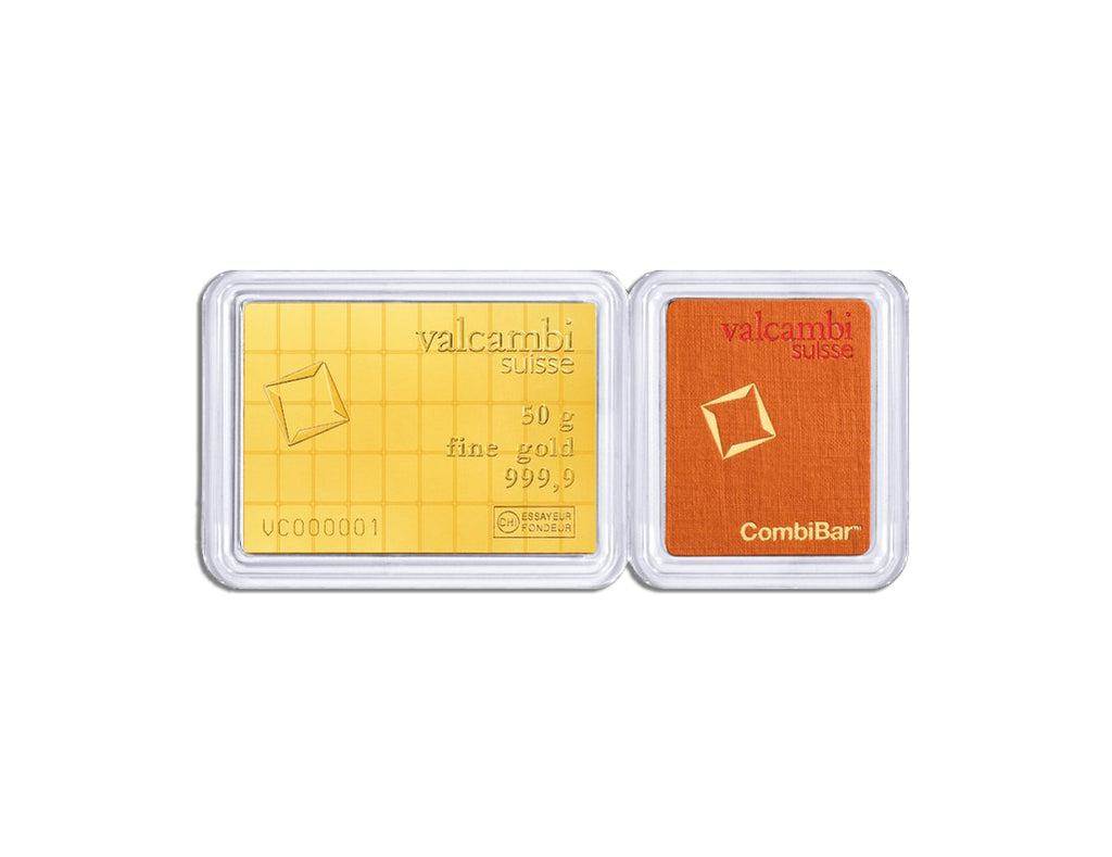 50 x 1 gram.9999 Valcambi CombiBar™ Gold (In Assay)