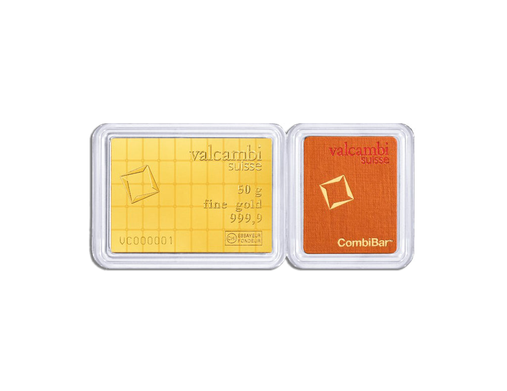 50 x 1 gram.9999 Valcambi CombiBar™ Gold (In Assay)