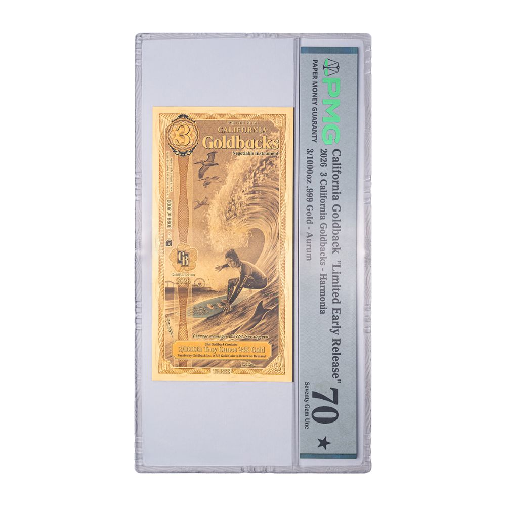 California 3 Goldback - Limited Early Release (70 Grade)