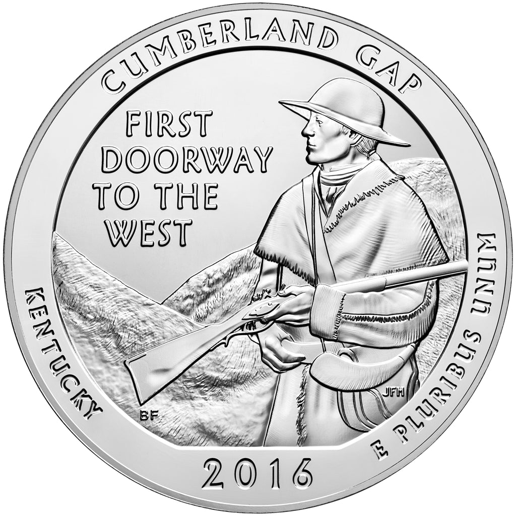 2016 5 oz ATB Cumberland Gap Silver Coin - BU