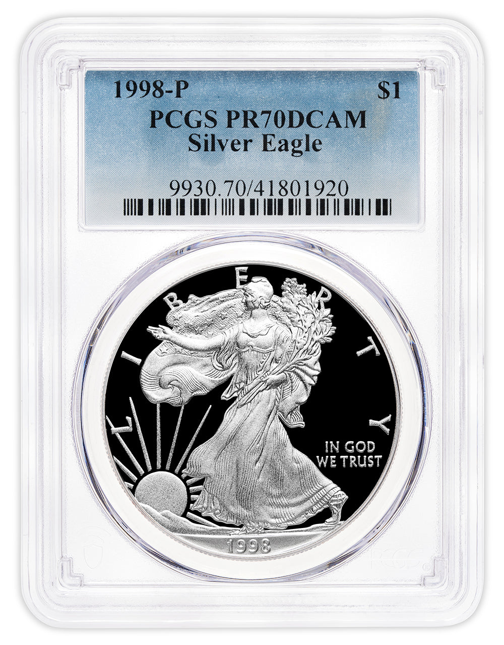1998-P Proof Silver Eagle PCGS PR70