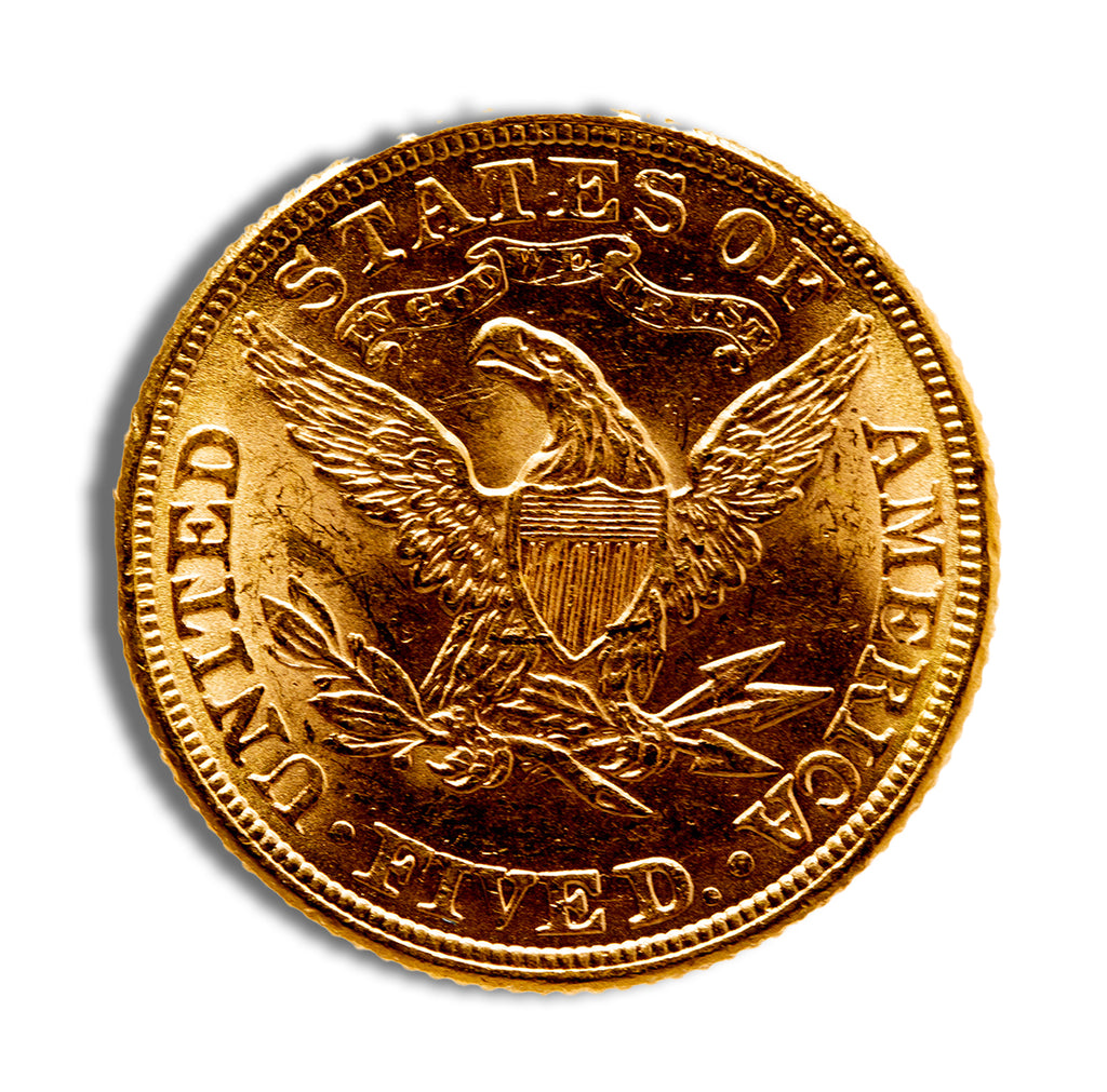 $5 Gold Liberty Half Eagle - BU