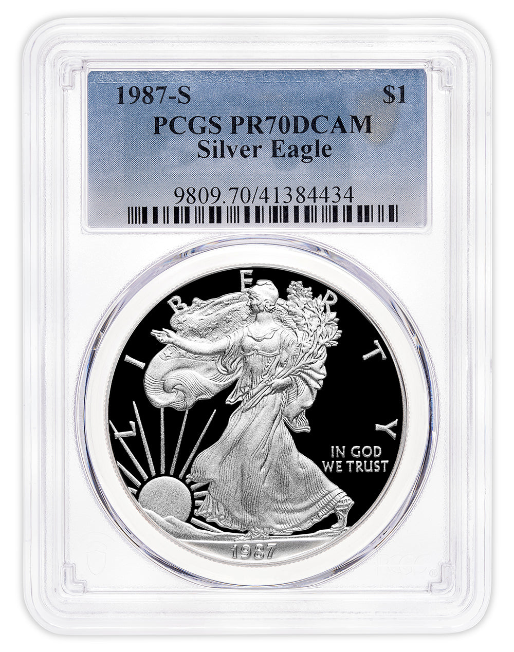 1987-S Proof Silver Eagle PCGS PR70