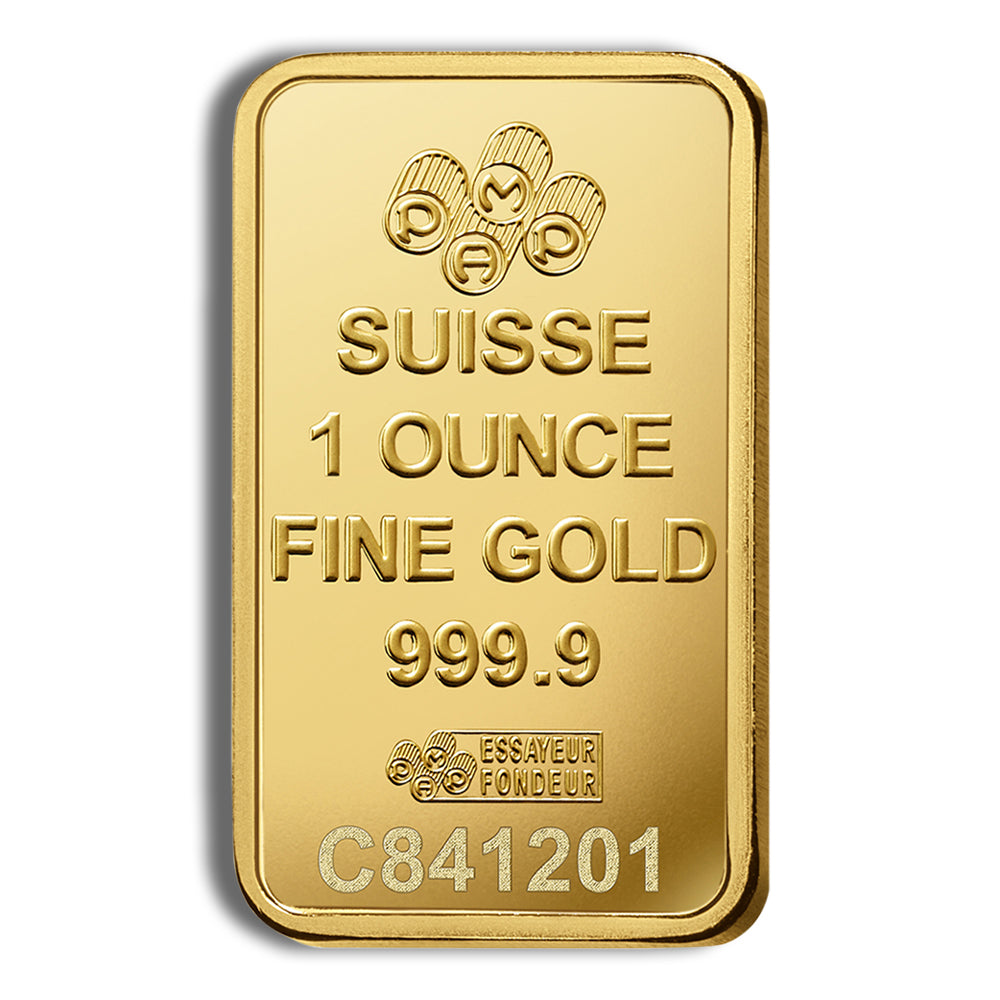 1 oz Gold Bar - PAMP Lady Fortuna Veriscan (Carded)