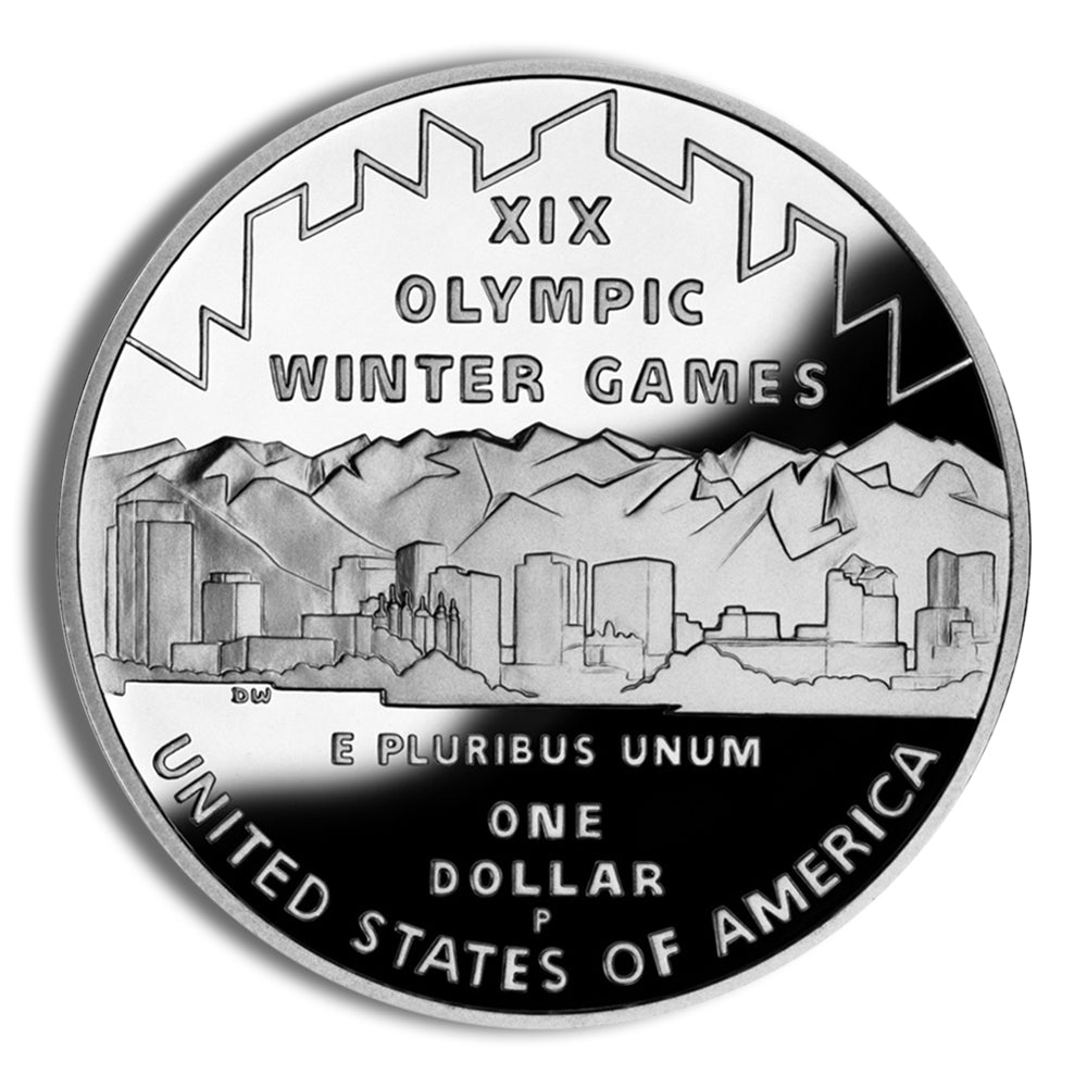 2002-P $1 SLC Winter Olympics Silver Commem - Proof