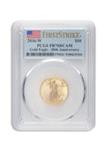 2016-W 1/4 oz Proof Gold Eagle $10 PCGS PR70 FS