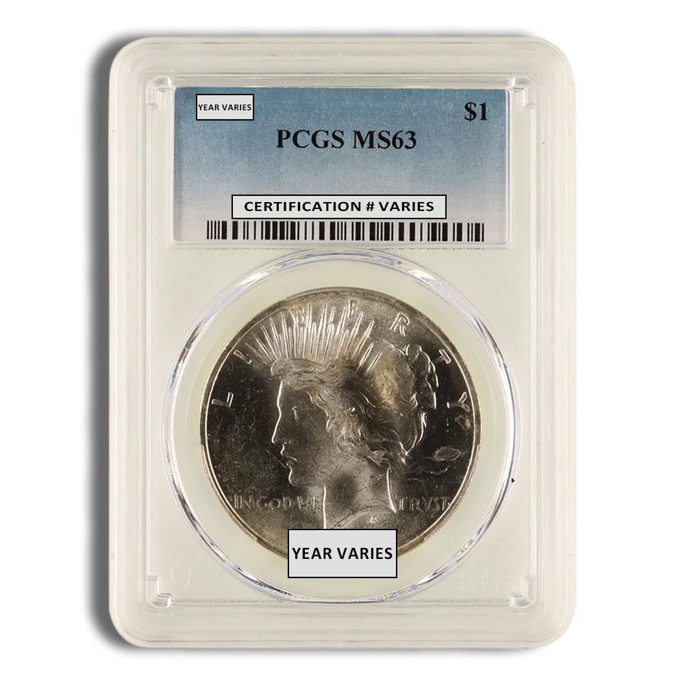 Peace Dollar - PCGS MS63 (Toned)