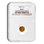 $1 Gold Liberty Type 1 - NGC MS62