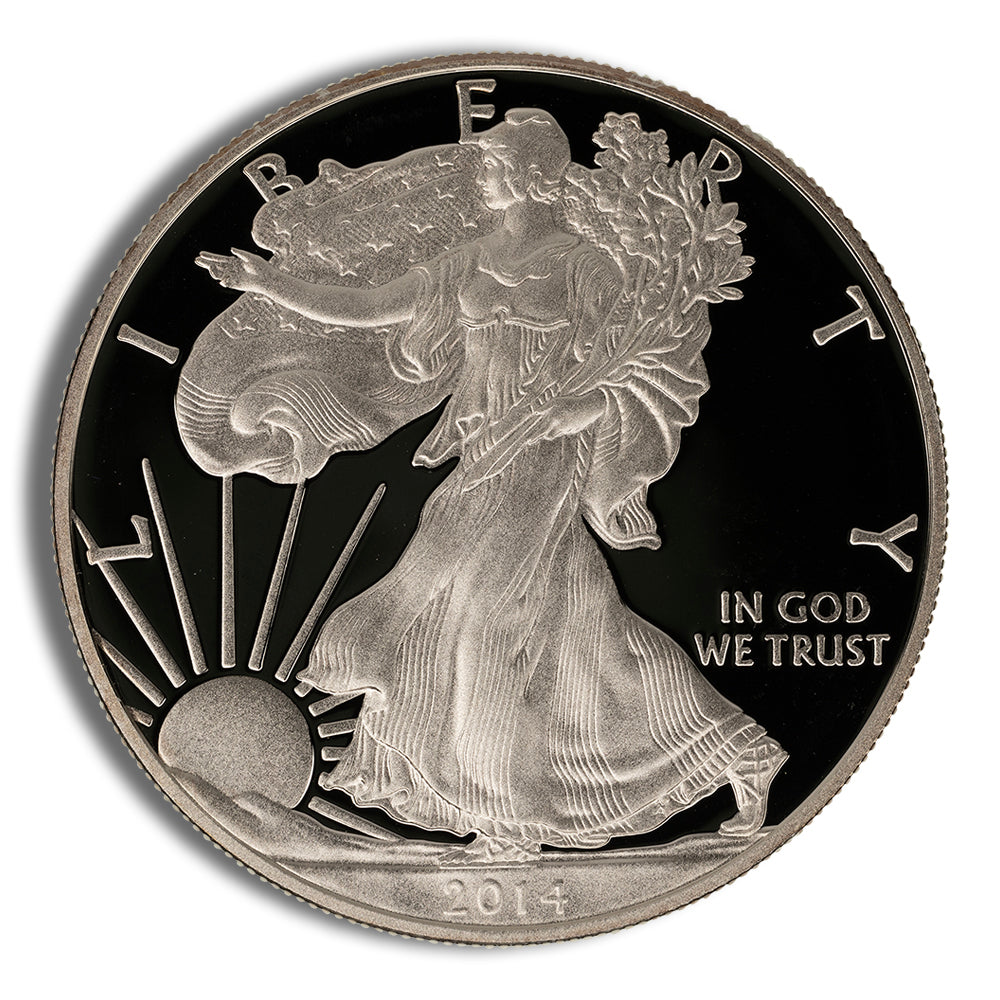 2014-W Proof Silver Eagle with Box & COA