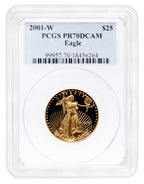 2001-W 1/2 oz Proof Gold Eagle $25 PCGS PR70