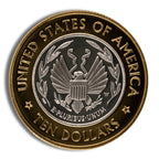 2000-W $10 Library of Congress Bimetallic Coin - Proof (Box/COA)