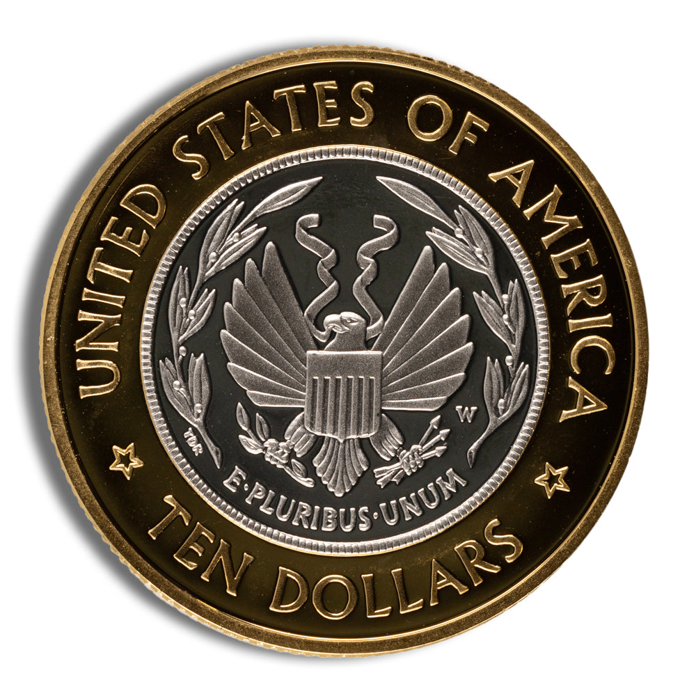 2000-W $10 Library of Congress Bimetallic Coin - Proof (Box/COA)
