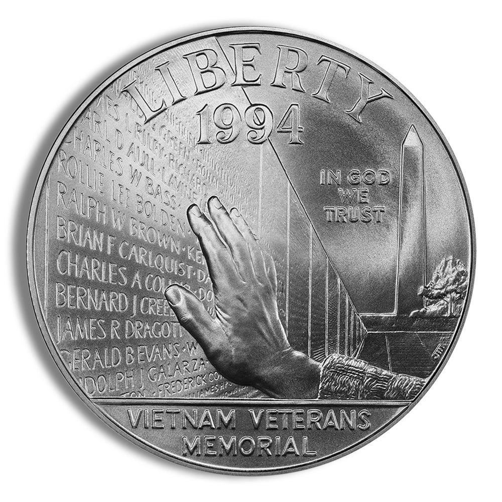 1994-W $1 Vietnam Vets Silver Commem - BU