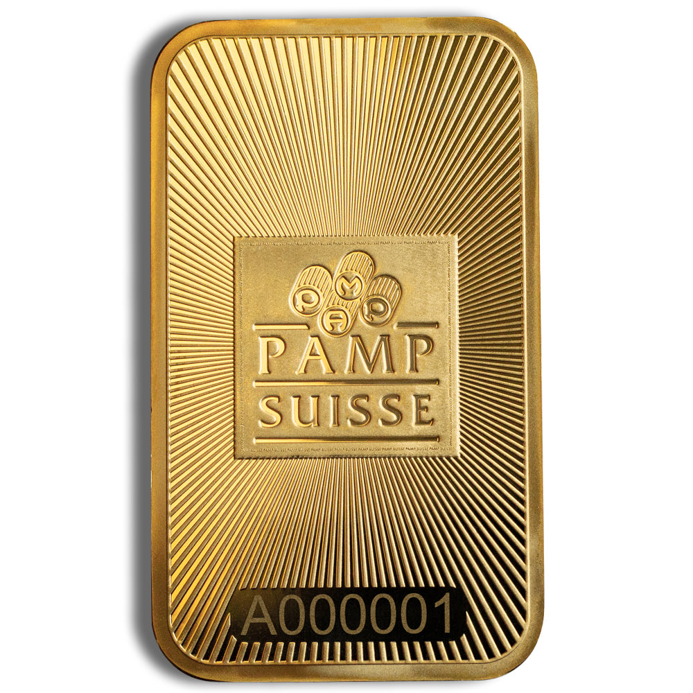 1 oz Gold Bar - PAMP Suisse (Carded)