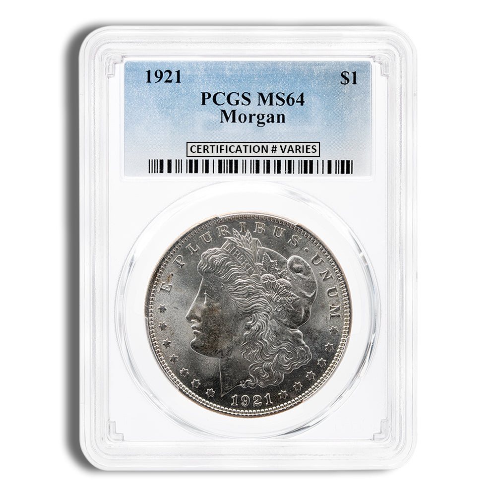 1921 Morgan Dollar - PCGS MS64