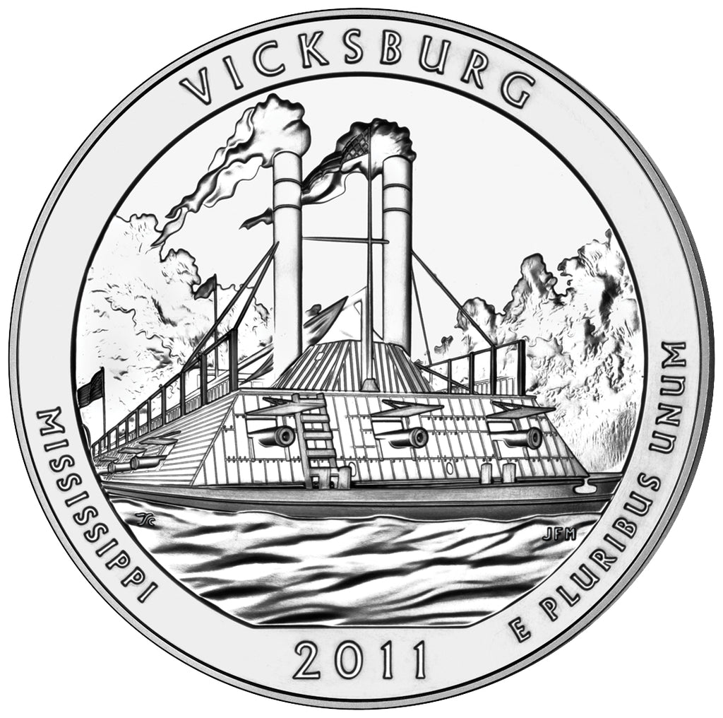 2011 5 oz ATB Vicksburg Silver Coin - BU
