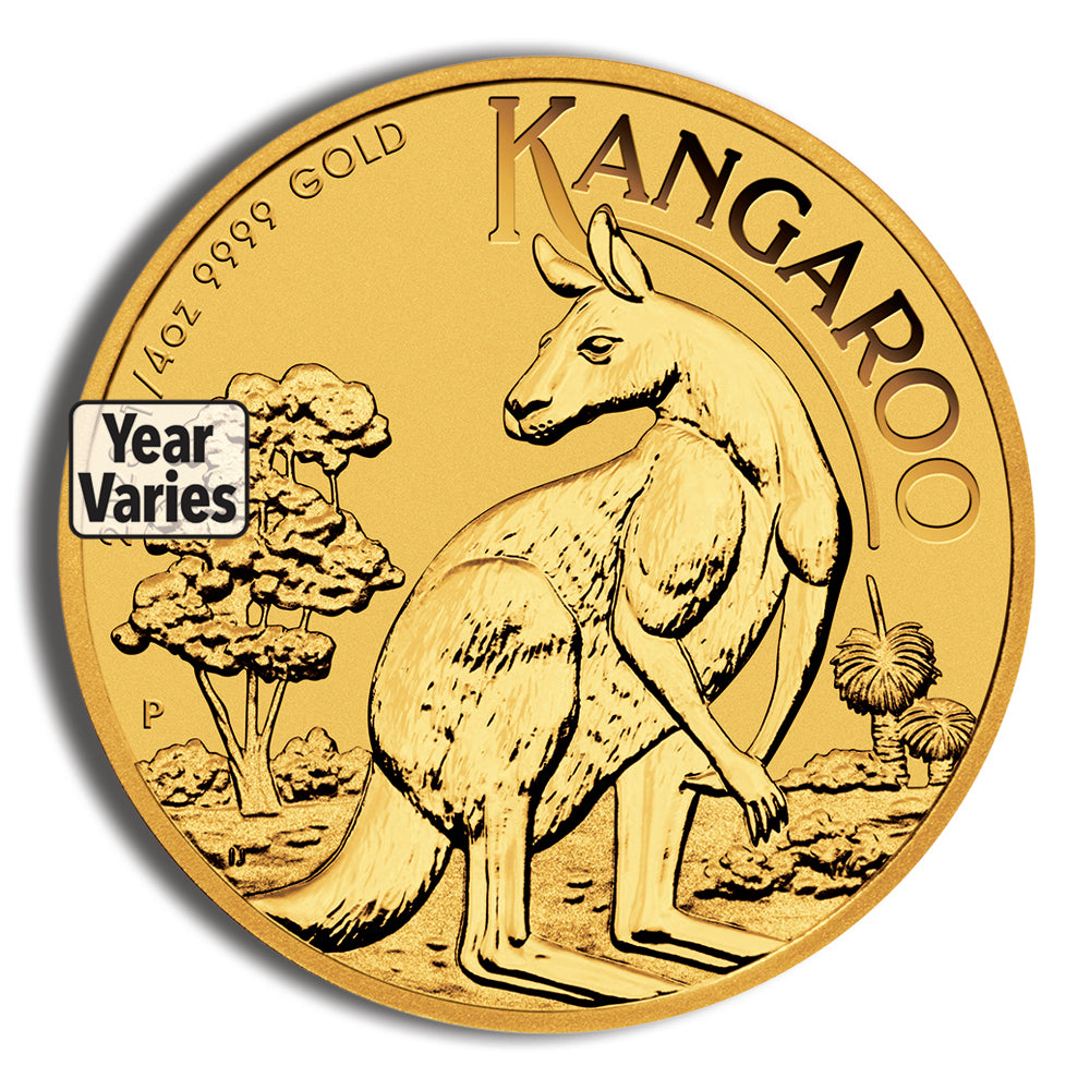 1/4 oz Australian Kangaroo/Nugget Gold Coin (Year Varies)