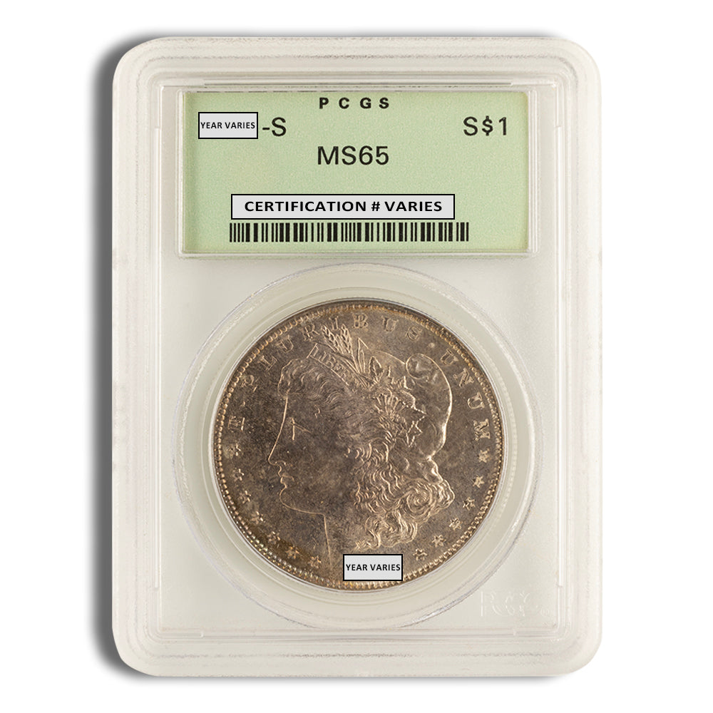 Pre-1921 Morgan Dollar - PCGS MS65 (Toned)