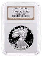1992-S Proof Silver Eagle NGC PF69