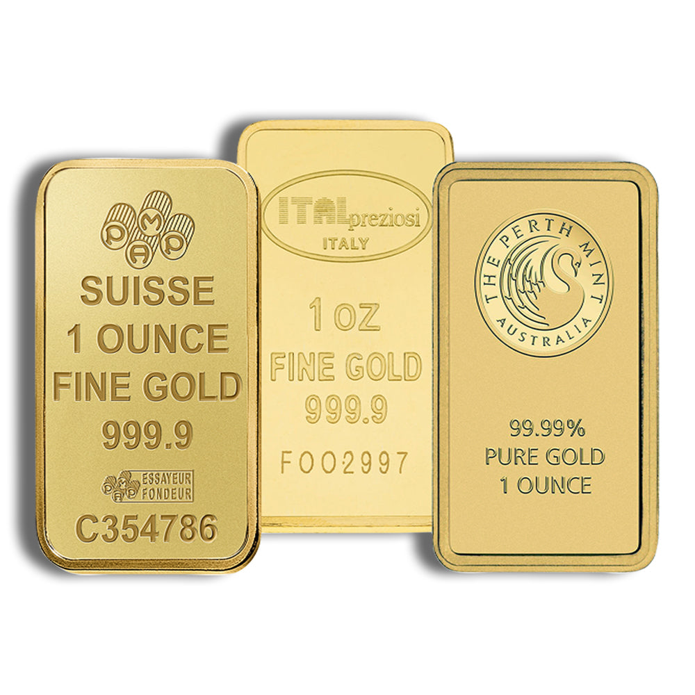 1 oz Gold Bar - Brand Varies.9999