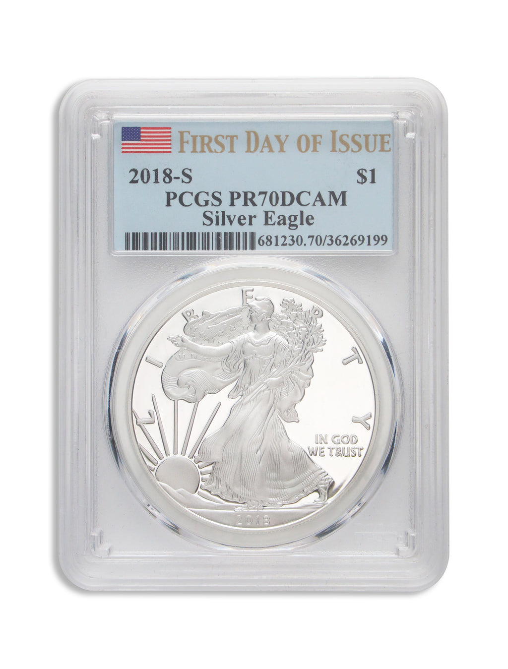 2018-S Proof Silver Eagle PCGS PR70 First Strike