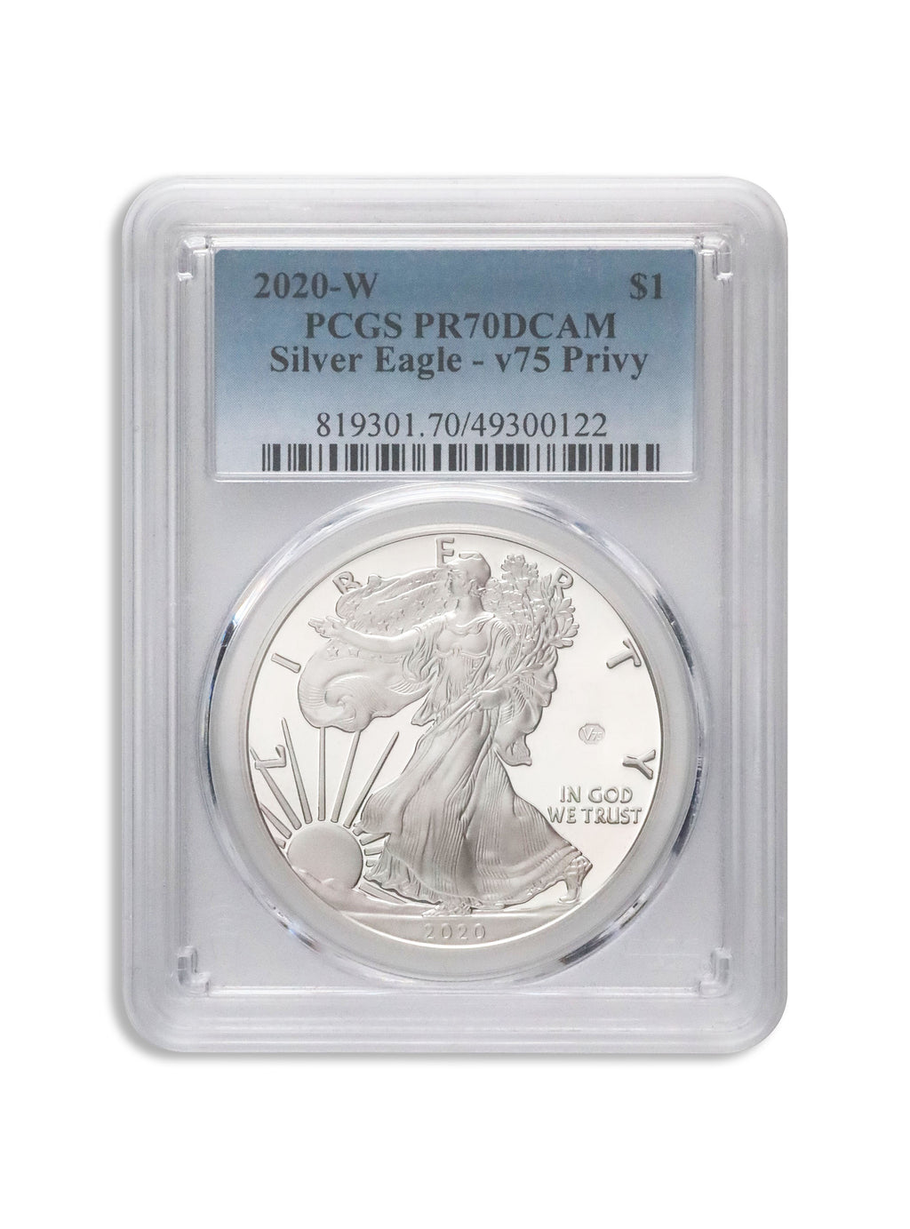 2020-P V75 Privy Proof Silver Eagle PCGS PR70