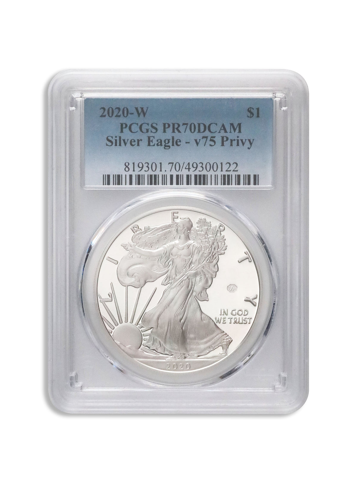 2020-P V75 Privy Proof Silver Eagle PCGS PR70