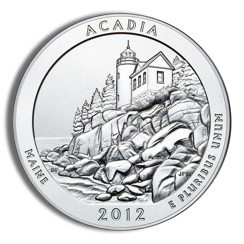 2012-P 5 oz ATB Acadia Silver Coin - Burnished (Cap Only)