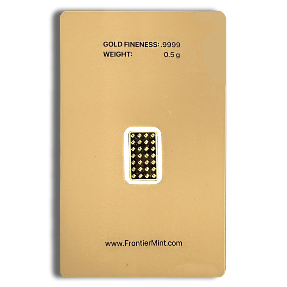 1/2 gram Gold Bar - Frontier Mint (Carded)